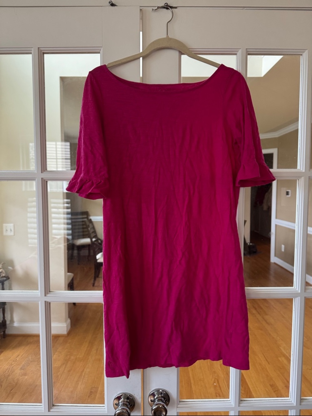 Lilly Pulitzer Hot Pink Ruffle Sleeve Dress